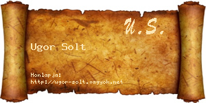 Ugor Solt névjegykártya